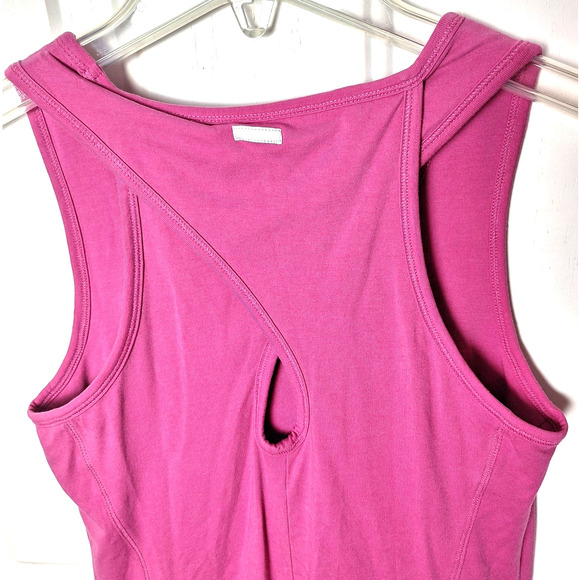 Columbia Women Small Pink Criss Cross Racer Back Built- in- Bra Gorpcore Dress - Picture 4 of 6